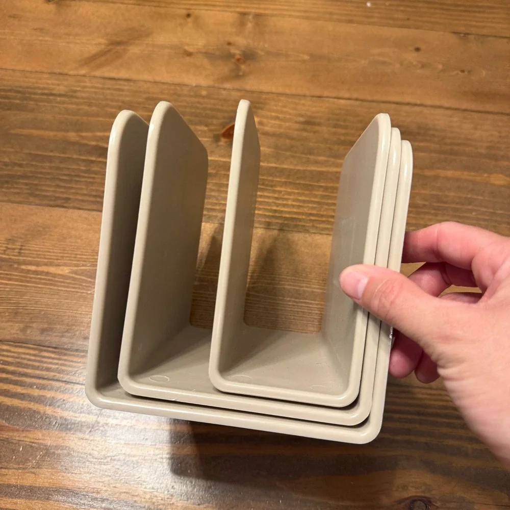 Caraway Home Magnetic Pot Pan Cookware Organizer Divider Storage SET OF 3 Beige